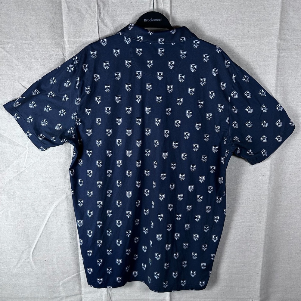 Puma X Skull Cat Collection Print Golf Polo Shirt Navy Blue Short Sleeve M - Picture 3 of 7